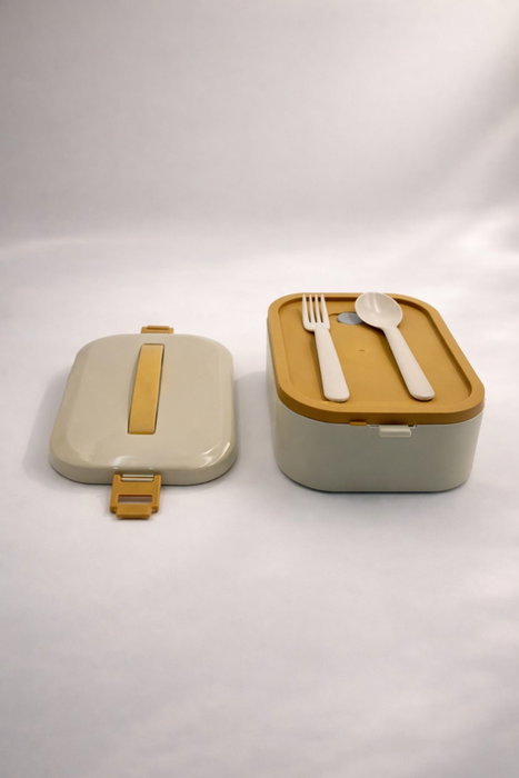 Hermia Caja de almuerzo de acero inoxidable Mostaza 650 ml Hermia Caja de almuerzo de acero inoxidable Mostaza 650 ml